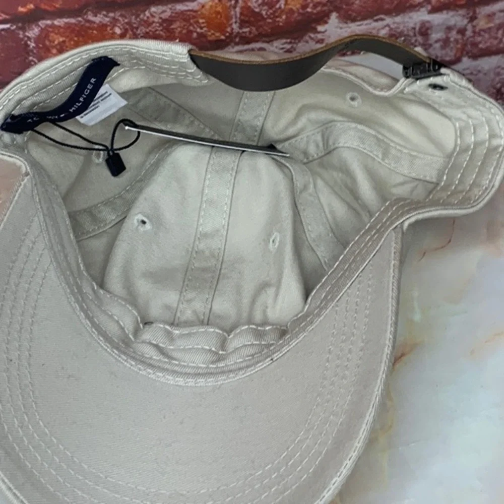 Tommy Hilfiger Tan Canvas Baseball Cap